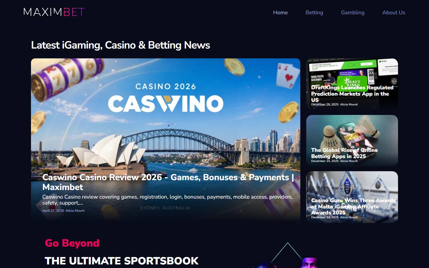 Первый экран maximbet.com — Next.js